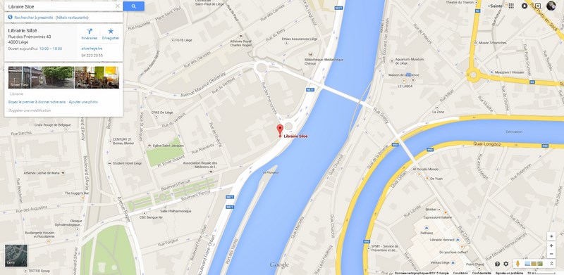 Carte Google ccès librairie